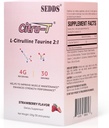 L-Citrulline Taurine 2:1, Strawberry-Flavored L Citrulline Powder Citrulline Supplements, Vegan Taurine Powder, Caffeine Free, Gluten Free, 30 Pack