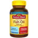 Huile de poisson de Burp-Less 1200 mg, 60 Softgels, Huile de poisson Oméga 3 Supplément pour la santé cardiaque