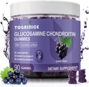 Glucosamin Chondroitin Gummie Zuckerfrei,Extra Stärke 1500mg Glucosamin mit MSM & Turmeric,Joint Support Gummies Ergänzungen für Männer und Frauen,für Joint Flexibility & Bone Health, 90 Count V01