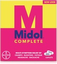 Caplets complets Midol, 24-Conte (paquet de 2), emballage mai Vary