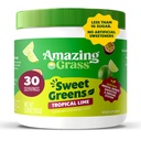 Amazing Grass Sweet Greens and Superfoods Poudre pour la santé digestive, Greens Poudre, Enzymes digestifs, Probiotiques, Spiruline, Chlorella, Lime tropicale, 30 portions