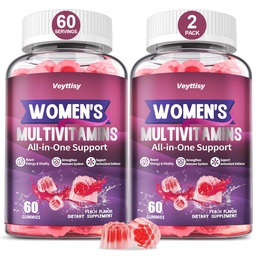 Methylated Multivitamin Gummy for Women - Womens Multivitamin Gummies with Vitamins A C D E, Methylated Folate, Biotin, B Complex, Iron, CoQ10, Inositol - Multi Vitamins for Women 120 Count