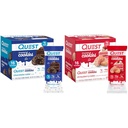 Quest Nutrition Biscuits congelés Ensembles jumeaux, gâteau au chocolat 1g Sucre 11g Protéines 2g Net Carbs et fraises Cake 1g Sucre 10g Protéines 2g Net Carbs, sans gluten, 16 Cookies Chacun