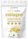 Micro-ingrédients Collagène Peptides Poudre biologique, 12 oz Type I et III + Protéines naturelles Source de la viande bovine d'herbes Unflavored