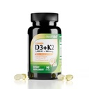 HealthA2Z® Vitamin D3 (5.000 IU) + K2 (MK-7) Hergestellt mit Virgin Coconut Oil (Natural MCT) - 90 Softgels (Pack von 1) - Hilft Kalziumabsorption für Knochen, Zähne, Mood & Immune Health