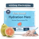 Sentez-vous Biens Hydratation Hero, 1000mg Poudre d'électrolytes, Sans sucre, Magnésium, Aloe Vera organique, Aloe biologique, L Theanine, Vitamine C & B12, Non OGM, Keto, Vegan