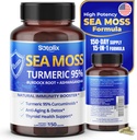 Sotalix Sea Moss Capsule with Ashwagandha, Burdock Root, Bladderwrack, Turmeric - Powerful Natural Immunity Booster - USA Made (150 Count (Pack of 1))