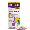 Natrol Kids rapide Dissolve Melatonin 1 mg, supplément alimentaire pour le sommeil reposant, comprimés de sommeil pour les enfants, 30 comprimés de mélatonine aromatisés aux fraises, 30 jours d'approvisionnement