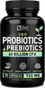 Probiotics and Prebiotics + SBO Probiotics (60 Billion CFU | 90 Kapseln) Acidophilus Probiotic w. Saccharomyces Boulardii, Bifidobacterium + Spore Probiotic & Organic Sprouted Prebiotic Fiber Blend