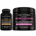 Vitamines vitales Astaxanthine + Poudre de rappel de collagène végétalien