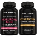 Vitamines vitales Acide hyaluronique pur 60 ct + Astaxanthine 60 ct