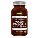 Igennus Vegan Omega-3 Huile d'algue naturelle, DHA & EPA, Certifié pur, supplément d'acide gras à base végétale, avec antioxydant astaxanthine, 60 petits softgels, 2 par jour, 30 portions