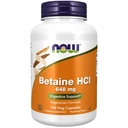MAINTENANT compléments alimentaires, bêtaine HCl 648 mg, formule végétarienne, soutien digestif*, 120 gélules
