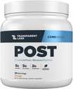 Transparent Labs Post - Post-Workout Recovery Muscle Builder w/L-Glutamine, Creatine Monohydrate, & Carnipure L-Carnitine L-Tartrate pour la récupération des muscles et la construction - 30 Servings, Orange