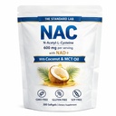 Das Standardlabor NAC 600mg mit NAD+ Täglich Complex, N-Acetyl Cystein Supplement Kapseln, Antioxidantien Support Formel, Vegan, Non-GMO, Glutenfrei, 300 Softgels