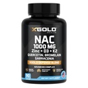 XGold Health NAC 1000 mg avec Quercetin 95%, Bromelain, Zinc, Vitamine C, D3 et K2 Immune Support et supplément antioxydant Mélange avancé de défense 90 Capsules de légumes