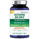 Granions Histamine Balance Complex - Quercetin avec Bromelain, NAC et Vitamine C - D-Hist Personal Histamine Blocker & Immmune Support Supplément pour Adultes et Enfants - 60 Capsules Vegan