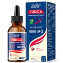 TUDCA gouttes de soutien du foie 1800mg - Supplément de foie puissant avec les sels de bile, NAC, Schisandra et Dandelion, foie Detox & réparation - Absorbage rapide, sans sucre, sans alcool – 2 Fl.Oz