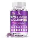 Nettoyer le foie Détox & Réparation - Herbal Liver Support Lait Thistle Supplément, 7500mg Strength Liver Health Support avec Silymarin Artichaut Extrait Dandelion Beet TUDCA Choline NAC, 60 Softgels