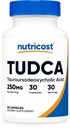 Nutricost Tudca 250mg, 30 Kapseln (Tauroursodeoxycholsäure) - Glutenfrei, nicht gentechnisch verändert