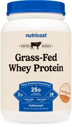 Nutricost Grass-Fed Whey Protein Konzentrat (Unflavored) 2LBS - Ungesättigt, Non-GMO, Glutenfrei
