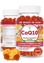Lunakai USA CoQ10 Gummies pour adultes – 200mg Coenzyme haute puissance Q10 Supplément pour le cœur quotidien, l'énergie et le soutien antioxydant pour les femmes et les hommes, non-OGM, 60ct