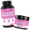 Supplément optimal d'inositol – Myo-inositol, D-Chiro Inositol, Folate et vitamine D – Capsule et poudre – Approvisionnement de 60 jours – Soutien hormonal et ovarien
