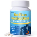 QUBIT Reflux Chewing Gum, Sodium Alginate Bicarbonate Gum for Acid Reflux, Heartburn, Indigestion & Nausea, Taste Well, Gourmet, Raft Barrier on Stomach, Sugar-Free, Vegan, 60 Pieces