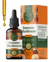 HERBAMAMA Super Immune Mushroom Supplement - Vegan 8-Mushroom Complex Blend with Reishi, Lion's Mane, Cordyceps & Chaga Extract - Non-GMO, Alcohol-Free, Sugar-Free Immunity Drops, 28-Day Supply
