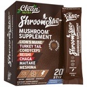 Clean Nutraceuticals Lions Mane Mushroom Supplement with Turkey Tail Reishi Cordyceps Chaga Maitake Meshima Poria Cocos Shiitake Oyster Porcini Enoki (20 Count (Pack of 1))