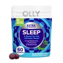 OLLY Extra Strength Sleep Gummy, Supplément occasionnel de soutien du sommeil*, 5 mg de mélatonine, L-Theanine, Blackberry Zen Flavor, 30 jours d'approvisionnement - 60 Compte (paquetage May Vary)