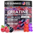 Creatine Monohydrate Gummies Complex 8000 MG pour hommes femmes, Creatine Gummy avec Taurine BCAA pour le soutien énergétique et la force musculaire, supplément de pré-entraînement sans sucre