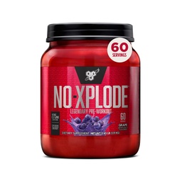 BSN N.O.-XPLODE Pre Workout Powder, Energy Supplement for Men and Women with Creatine and Beta-Alanine, Grape, 60 Servings, 2.45 Pound (Packaging May Vary)
