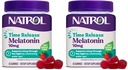 Natrol 10 mg Melatonin Gummies,Time Release Sleep Gummies for Adults,Minimize Wake Ups,Strawberry-Flavored,55 Day Supply,55 Count (Pack of 2)