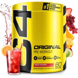 C4 Punch original de pré-entraînement en poudre de fruits - Vitamine C pour Imune Support - Sans sucre Pré-entraînement énergie pour les hommes et les femmes - 150mg Caféine + Beta Alanine + Créatine - 60 portions