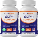Vitamatic GLP-1 Support Supplement für Herren & Frauen 60 Kapseln - Hergestellt mit Akkermansia, Probiotics, Prebiotic, Clostridium, Berberine, Cinnamon, Grüner Tee, Turmeric & Colostrum - 2 Pack