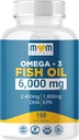 Omega-3-Fischöl mit maximalem EPA-DHA - Unterstützt Gehirn, Leber, Herz und Immunität - Hergestellt in den USA - 150 Softgels