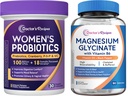 Doctor's Recipes Women's Probiotic 100 Billion CFU 30 Capsules and Magnesium Glycinate 420mg with Vitamin B6 & D3