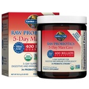 Jardin de la vie Probiotiques crus Soins 5 jours max - 400 milliards UFC - Poudre probiotique pour le soutien digestif et immunitaire - Banane, 5 portions