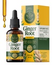 HERBAMAMA Ginger Drops - Vegan Digestive Support & Overall Well-Being with Ginger Root Extract Tincture - Non-GMO, Alcohol & Sugar-Free Liquid Antioxidant Supplement, 28-Day Supply