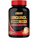 DRFOSTER Coq10 Ubiquinol 200mg, Coq10 200mg Softgels, Max Absorption Ubiquinol mit Vitamin E & PQQ & Schwarz Pfeffer, Leistungsstarkes Antioxidans, 120 Softgels