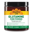Country Life Glutamine Pure Poudre - 5000mg L-Glutamine - Tissu musculaire, Gut Health, Immune Support - Certifié sans gluten - Idéal avant/après l'entraînement Acid Amino Supplément, 55 portions, 9,7oz
