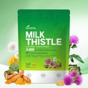 Lait Thistle Foie Capsules Detox, 3000mg Foie Nettoyer Détox & Réparation, 20-en-1 Complexe de soutien avancé avec Thistle de lait, NAD, NAC, ALA, Dandélion, Glutathion, Artichaut, Turmère, Plus 240 Softgels