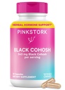 Pink Stork Black Cohosh Ergänzungen für Damen - 540 mg Pure Black Cohosh für Perimenopause, Menopause Support- 30 Kapseln