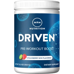MRM Nutrition Driven Pre Workout Powder - Clean Preworkout for Women & Men, Supports Energy, Focus & Strength with Beta-Alanine & Caffeine, Vegan, Gluten‑Free - 29 Servings, Strawberry Kiwi Flavor