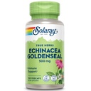 SOLARAY Echinacea Goldenseal - Mélange puissant de deux suppléments à base de plantes pour le bien-être - 250mg Ea Echinacea Racine et Goldenseal Racine - Non OGM, végétalien, sans gluten, garantie de 60 jours, 100 portions