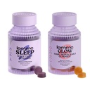 Lemme Sleep & Glow Bundle - Sleep Gummies, a Drug-Free Nighttime Aid & Glow Biotin & Collagen Hair Gummies for Strong, Thick Hair & Reduced Shedding - Gluten/Gelatin Free, Non-GMO - 60 Ct. Each