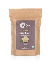 Psylium de musc entier biologique de Yupik 8,8 Oz (paquet de 6), 95% de pureté, fibre soluble, USDA certifié, non-OGM, casher, sans gluten, sans sucre et sans gras, sans saveur, à base végétale