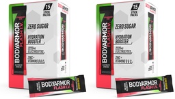 BODYARMOR Flash IV Electrolyte Packets,Strawberry Kiwi - Zero Sugar Drink Mix,Single Serve Packs,Coconut Water Powder,(Pack of 30)