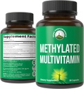 Methylated Multivitamin + Methylated B Complex Supplement. With Trimethylglycine (TMG), L Methylfolate, Methyl B12 + B1 + B2 + B6 Vitamins + Choline. MTHFR Supplement For Women & Men. Vegan Capsules